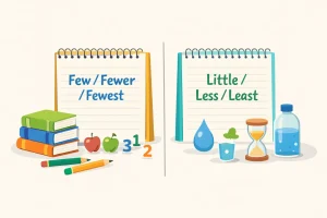 آموزش گرامر Few و Little با مثال
